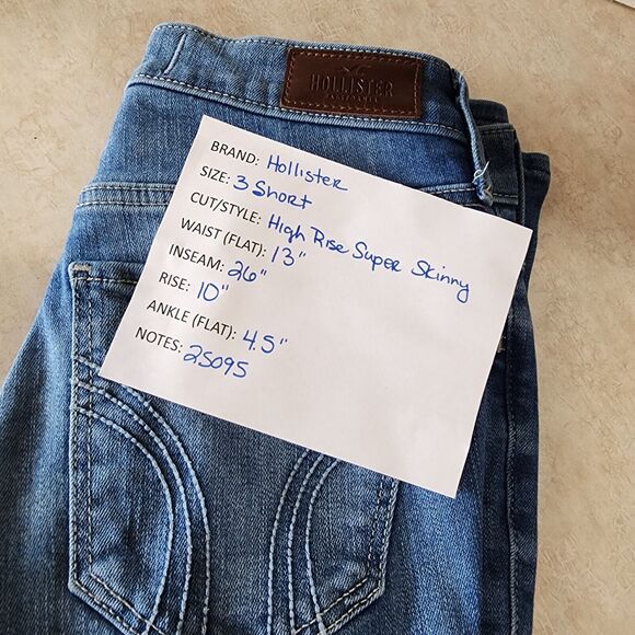 Hollister 3 Short High Rise Super Skinny Women's Jeans - Picture 8 of 8